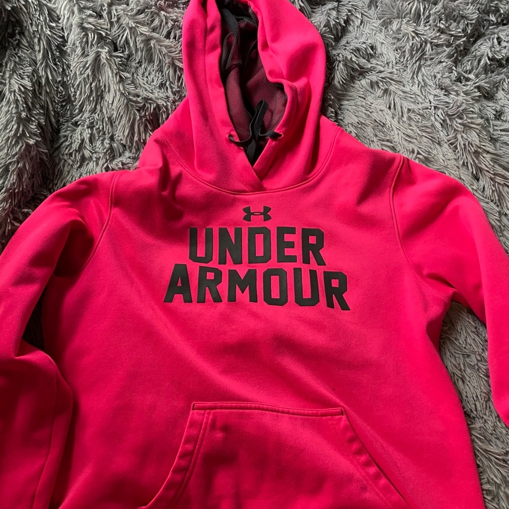 ||Under Armor Neon Pink Hoodie||